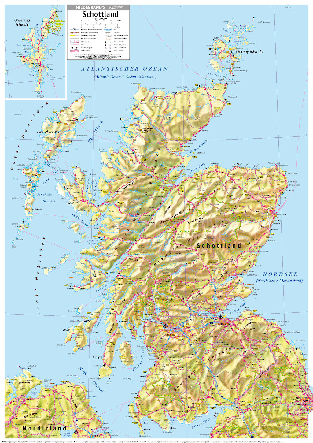 Schottland-Kartenseite
