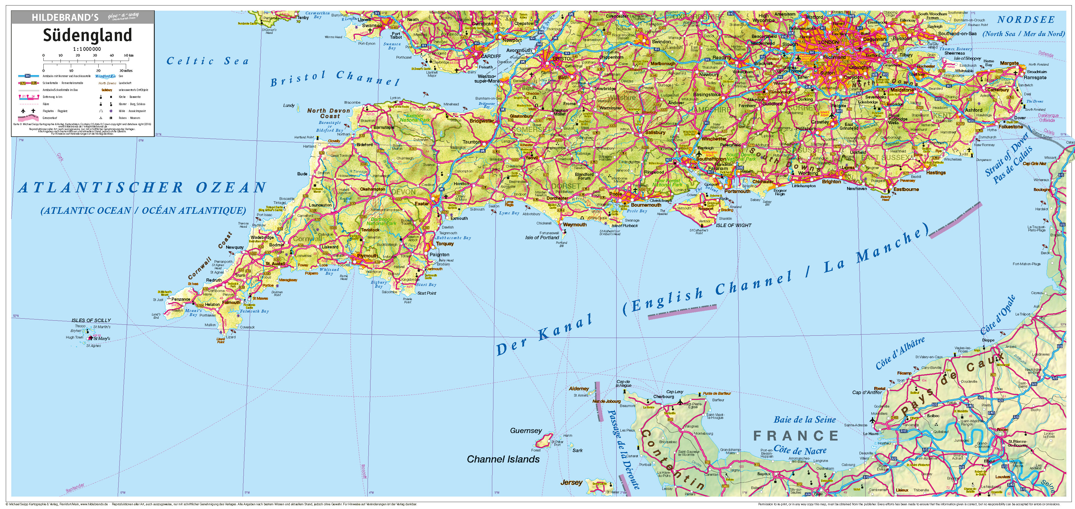 Südengland Kartenseite