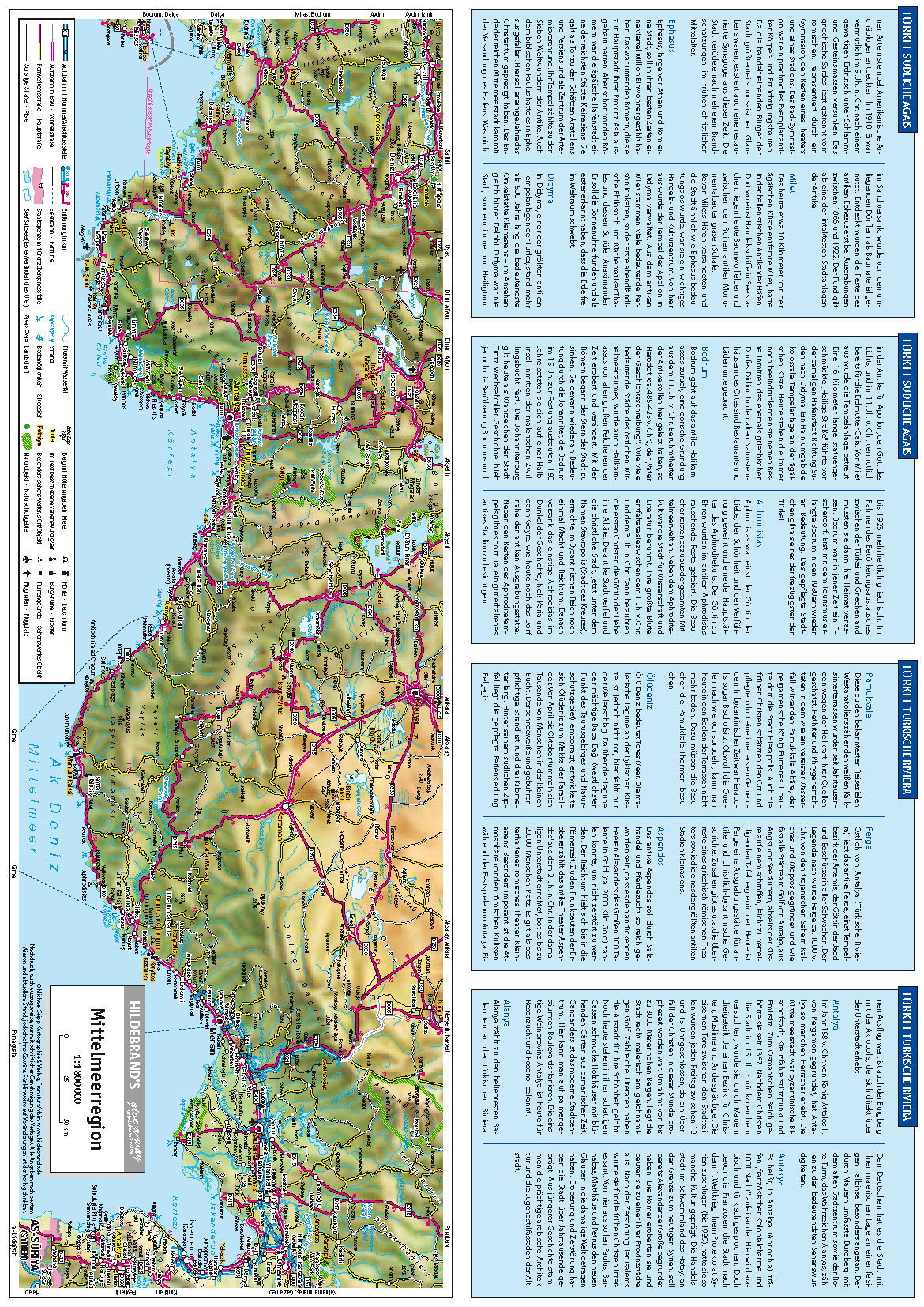 Türkische Mittelmeerküste Kartenseite