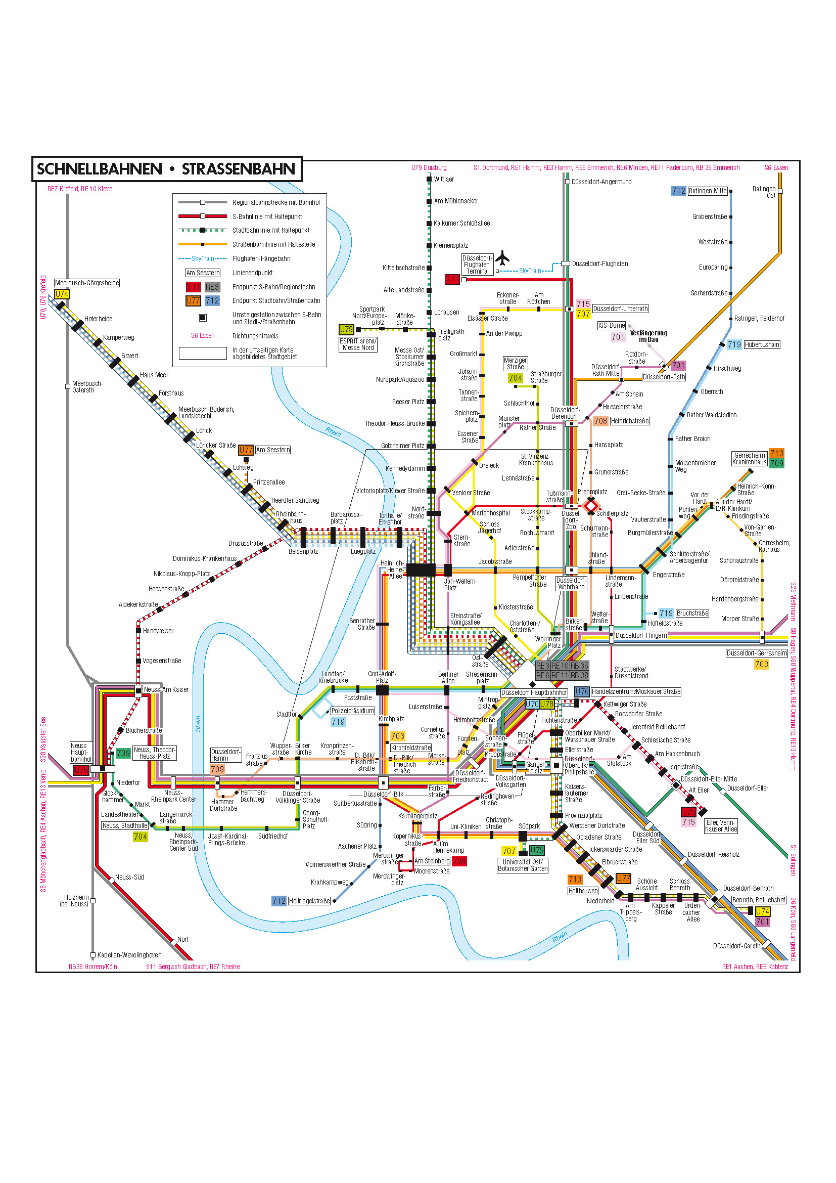 Düsseldorf Liniennetz